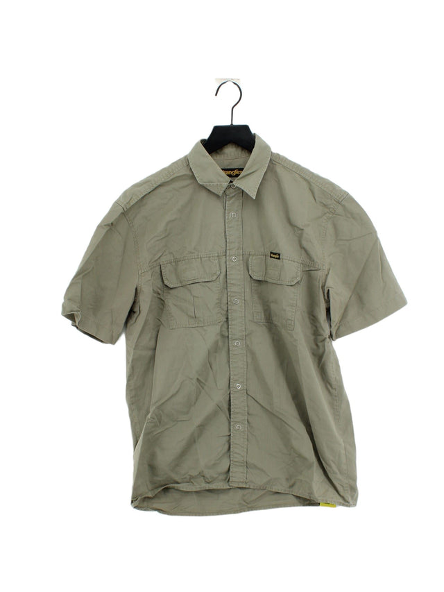 Wrangler Women's Shirt M Green 100% Cotton