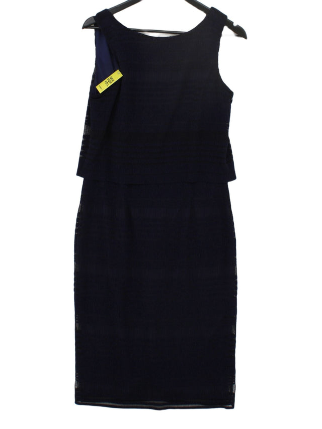 Linea Women's Midi Dress UK 12 Blue Polyester with Elastane, Viscose