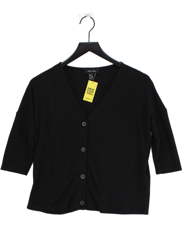 New Look Women's Cardigan S Black Viscose with Polyester