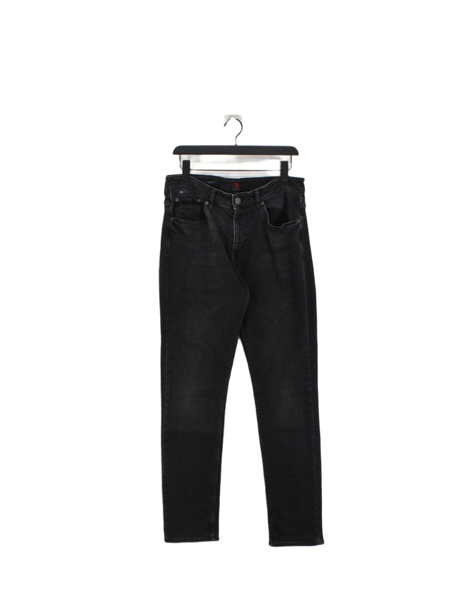 Crew Clothing Men's Jeans W 34 in Black Cotton with Elastane