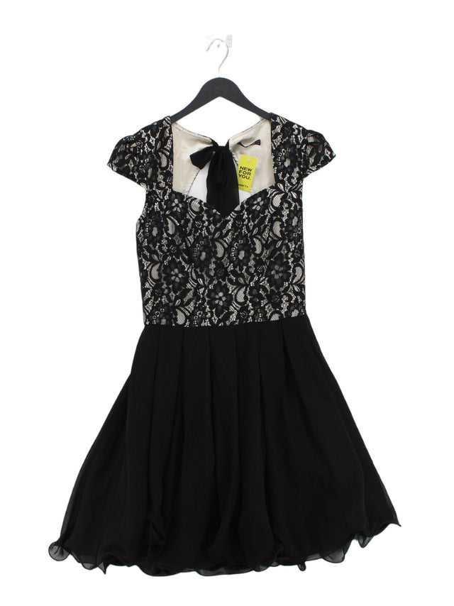 Quiz Women's Midi Dress UK 12 Black Polyester with Elastane