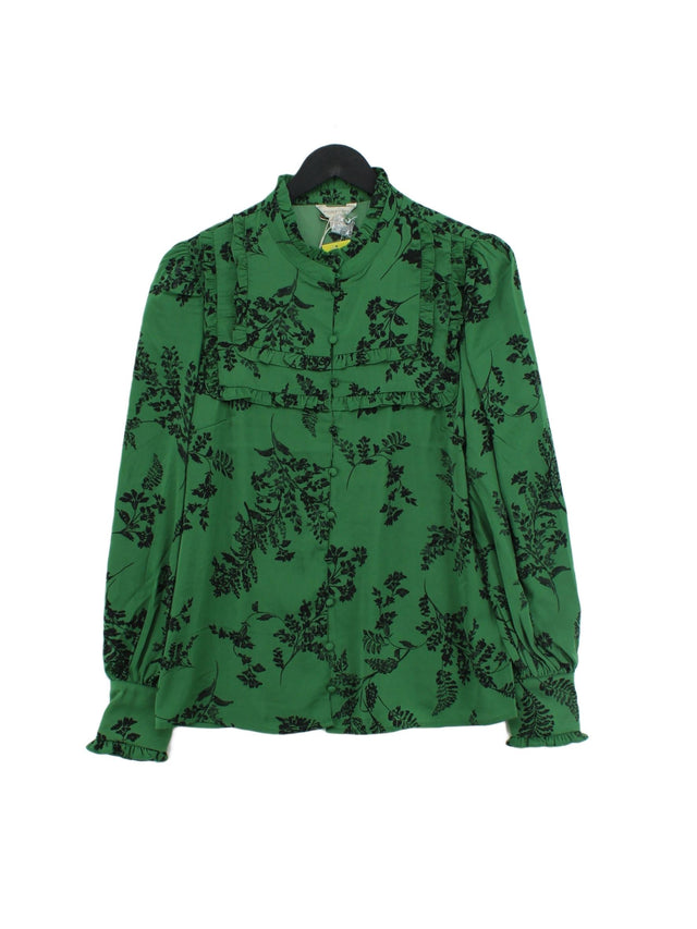 Monsoon Women's Blouse UK 8 Green 100% Polyester