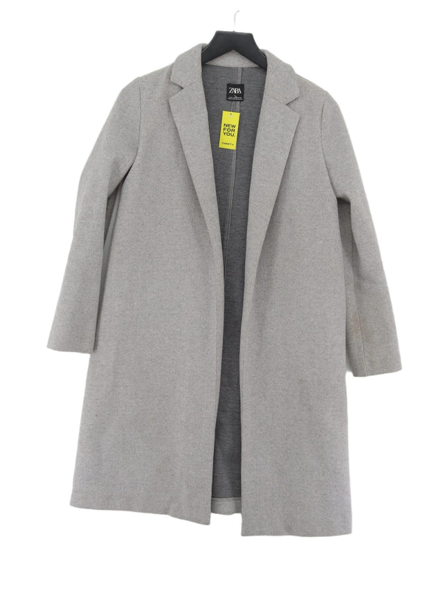 Zara Women's Coat S Grey 100% Polyester