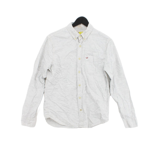 Hollister Men's Shirt S Grey Cotton with Elastane
