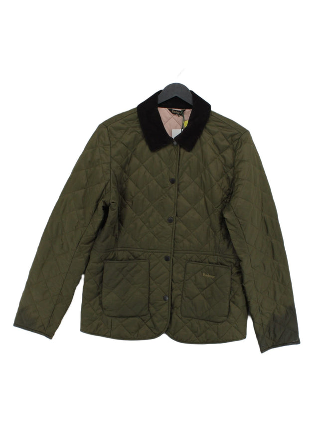 Barbour Women's Coat UK 14 Green Polyamide with Cotton, Polyester