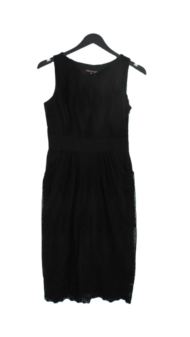 Traffic People Women's Midi Dress XS Black 100% Cotton