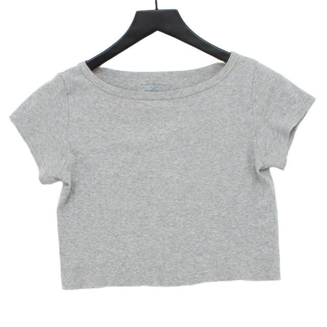 Brandy Melville Women's T-Shirt S Grey 100% Cotton