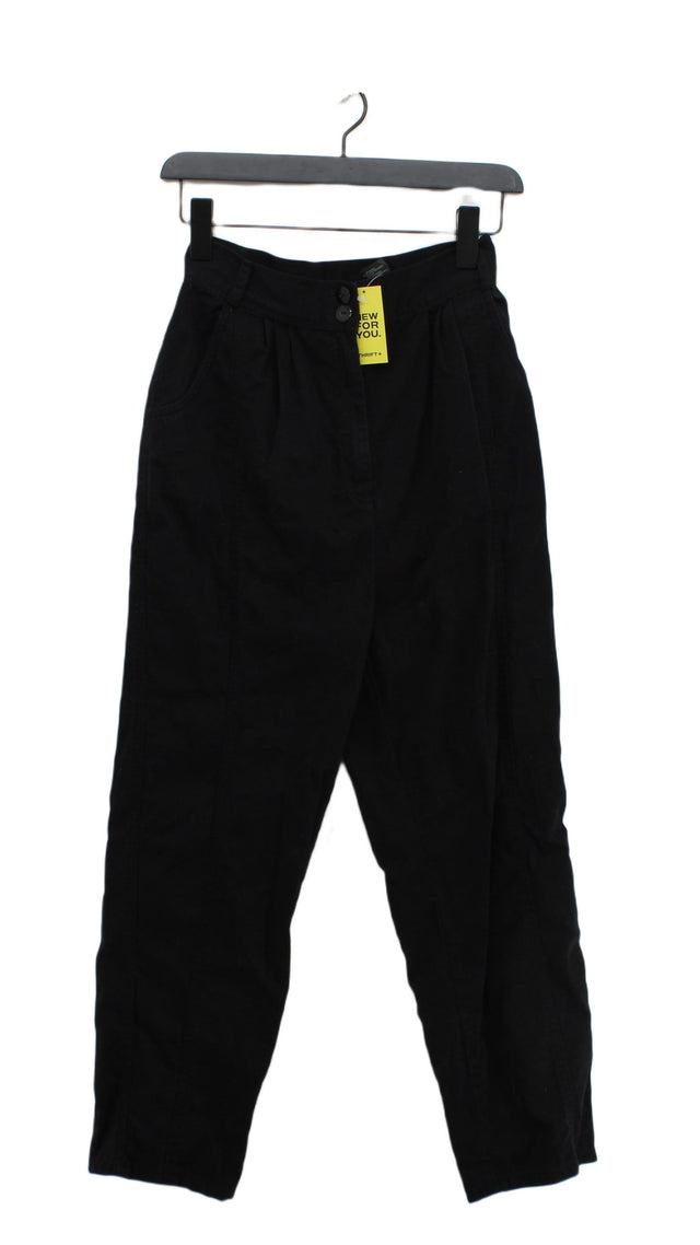 Monki Women's Trousers UK 8 Black 100% Cotton