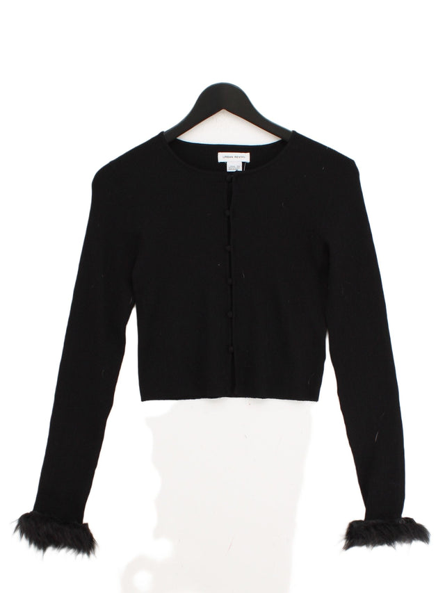 Urban Revivo Women's Cardigan UK 12 Black Viscose with Polyamide, Polyester