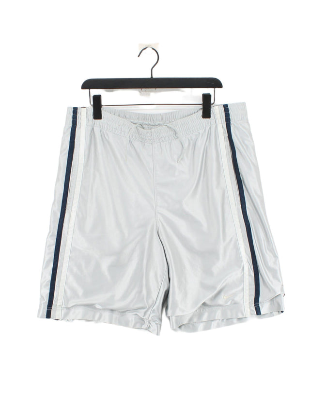 Nike Men's Shorts M Silver 100% Polyester