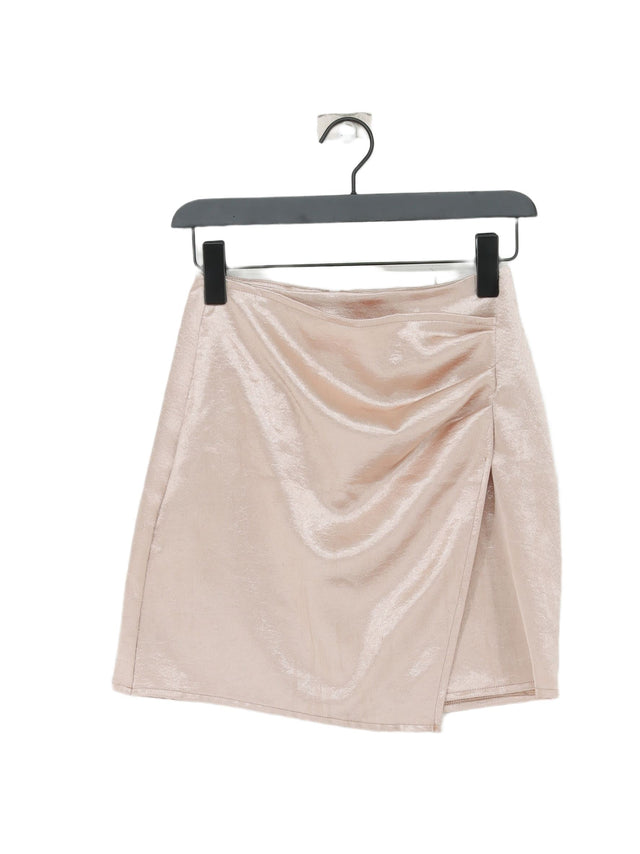 New Look Women's Mini Skirt UK 6 Silver 100% Polyester