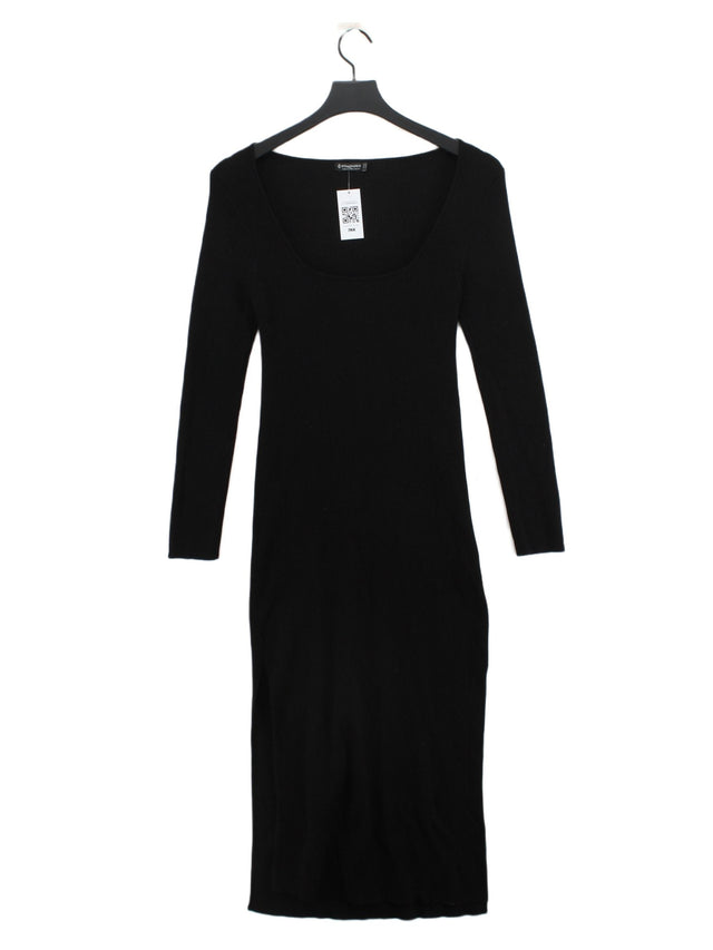 Stradivarius Women's Maxi Dress XL Black Viscose with Polyamide