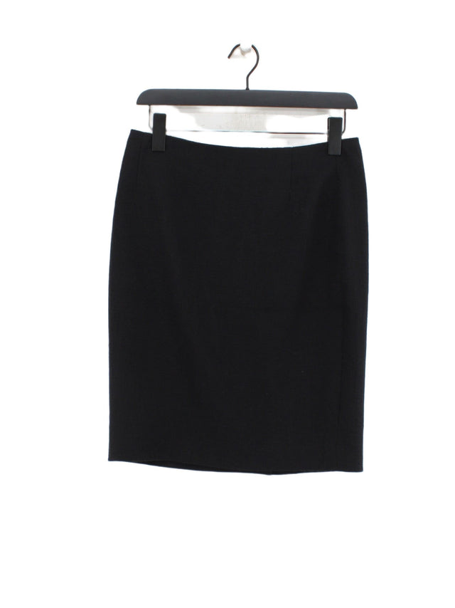 Hobbs Women's Midi Skirt UK 10 Black 100% Cotton