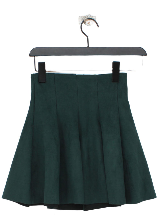 Tally Weijl Women's Mini Skirt XS Green Polyester with Elastane
