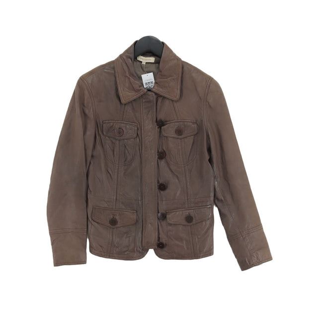 Rocha.John Rocha Women's Jacket UK 12 Brown 100% Leather