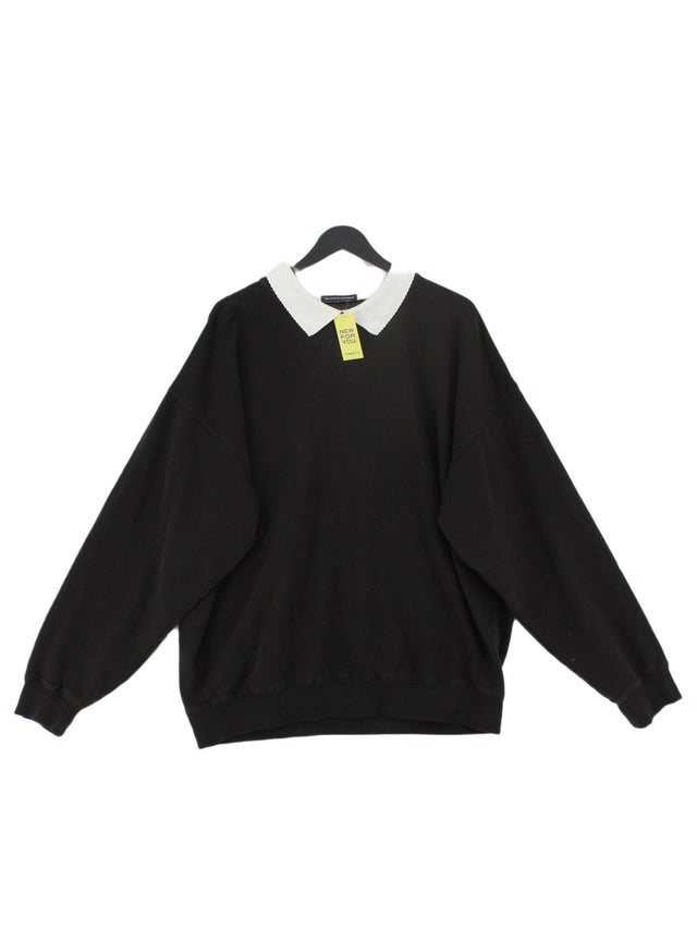 Brandy Melville Women's Jumper L Black Cotton with Polyester