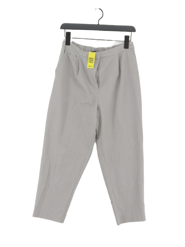 New Look Women's Suit Trousers UK 12 Grey Polyester with Elastane, Viscose