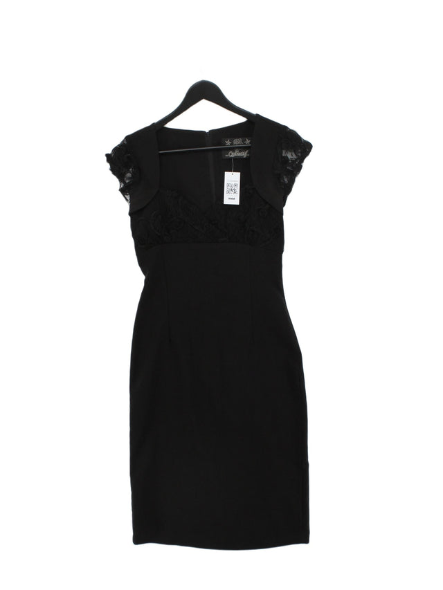 Collectif Women's Midi Dress UK 8 Black 100% Other