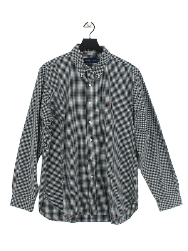 Ralph Lauren Men's Shirt Chest: 43 in Black 100% Cotton