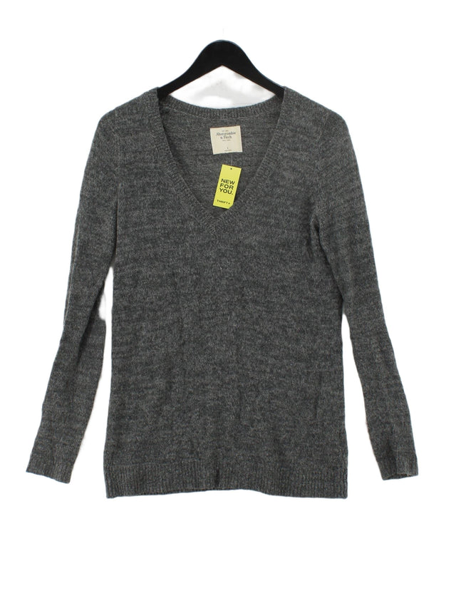 Abercrombie & Fitch Women's Jumper S Grey Acrylic with Nylon, Wool