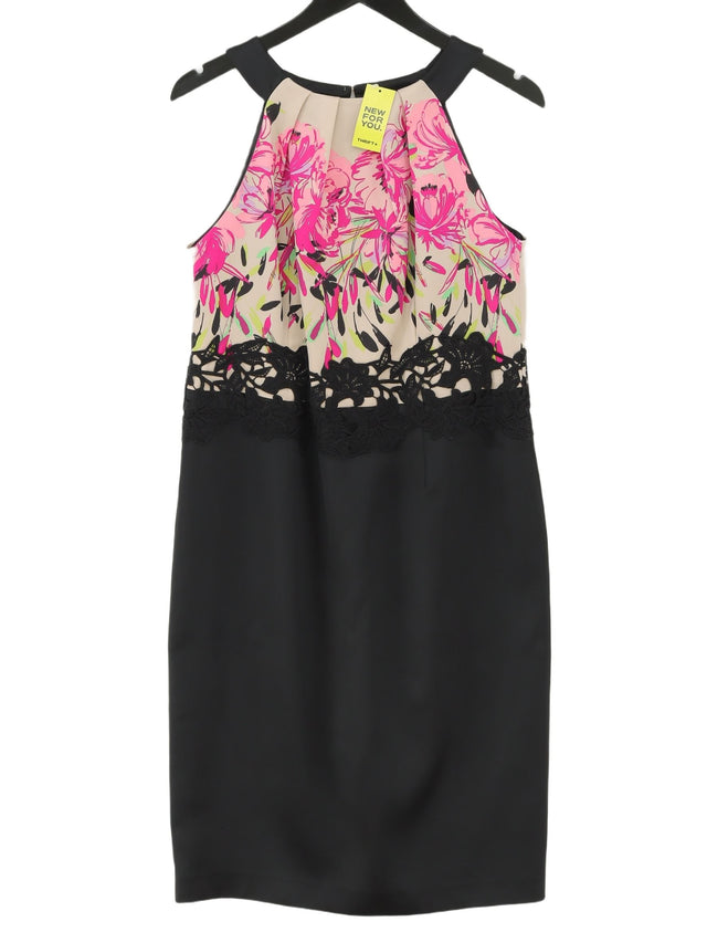 Coast Women's Midi Dress UK 16 Black Polyester with Elastane