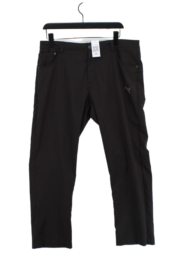 Puma Men's Suit Trousers W 34 in Black Polyester with Elastane