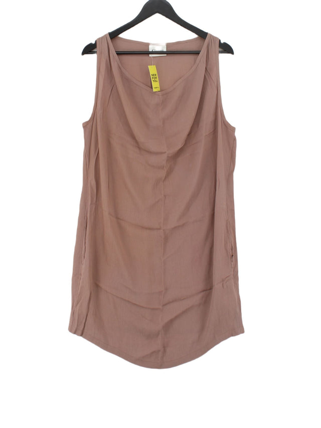 Ganni Women's Midi Dress S Tan 100% Viscose