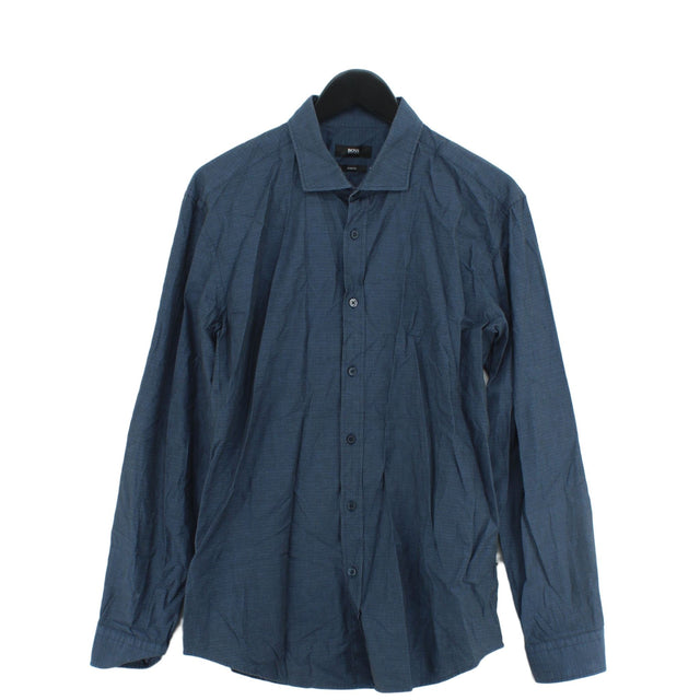 Boss Men's Shirt XL Blue 100% Cotton