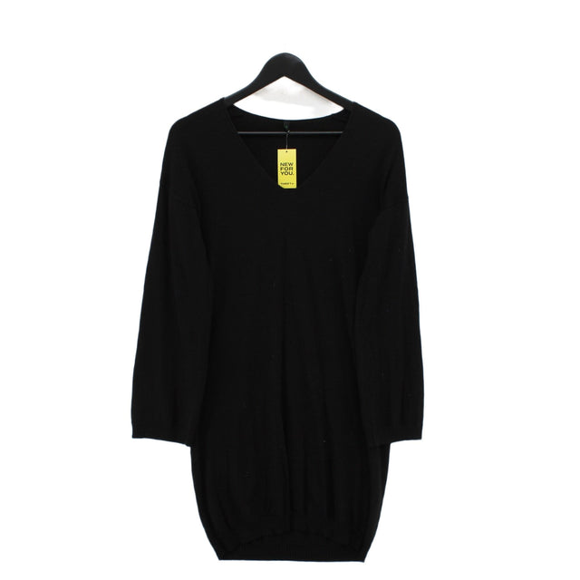 Stile Benetton Women's Midi Dress M Black Acrylic with Wool