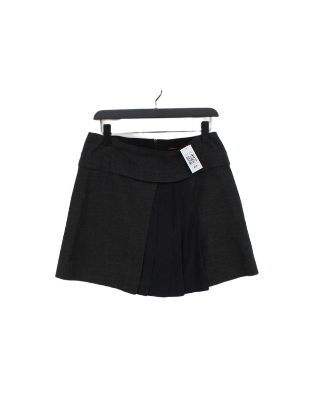 Comptoir Des Cotonniers Women's Mini Skirt W 32 in Black Wool with Linen