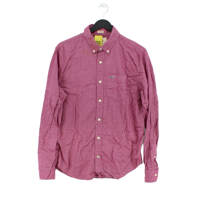 Hollister Men's Shirt S Purple Cotton with Elastane