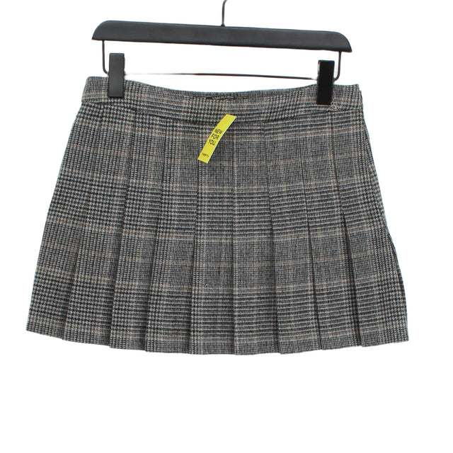 Zara Women's Midi Skirt M Grey Acrylic with Polyester, Wool