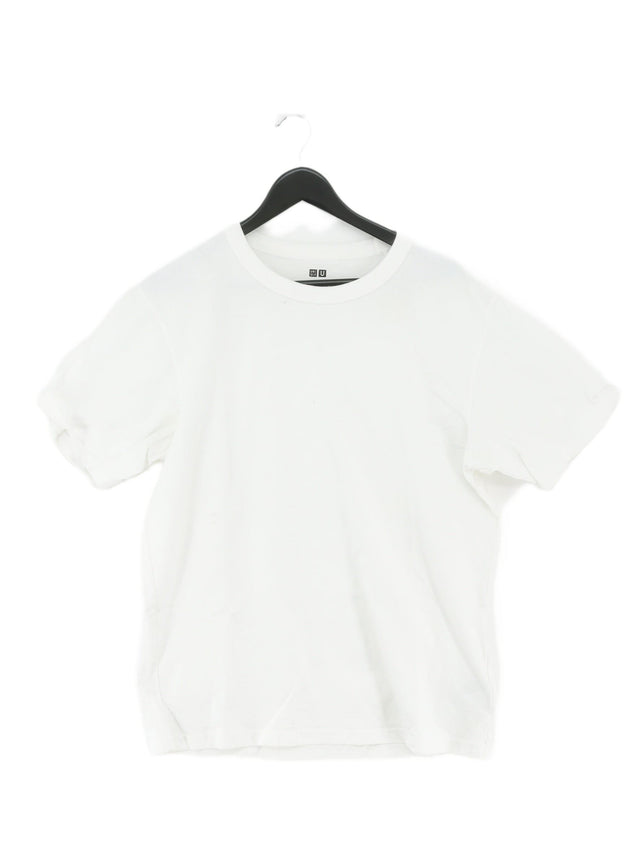 Uniqlo Men's T-Shirt L White 100% Cotton