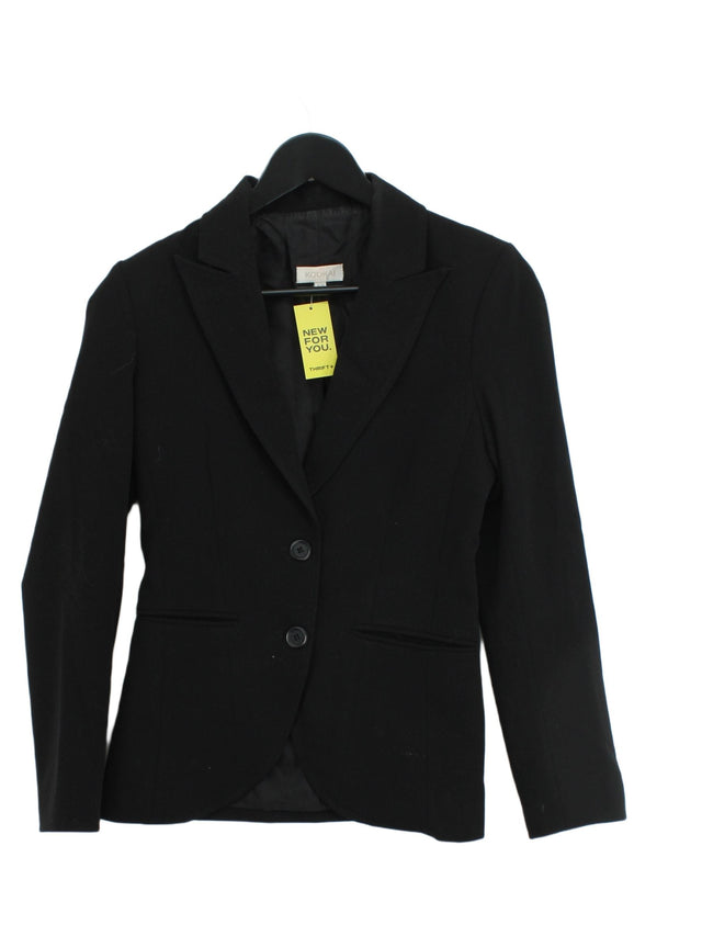 Kookai Women's Blazer UK 8 Black Polyester with Elastane, Viscose