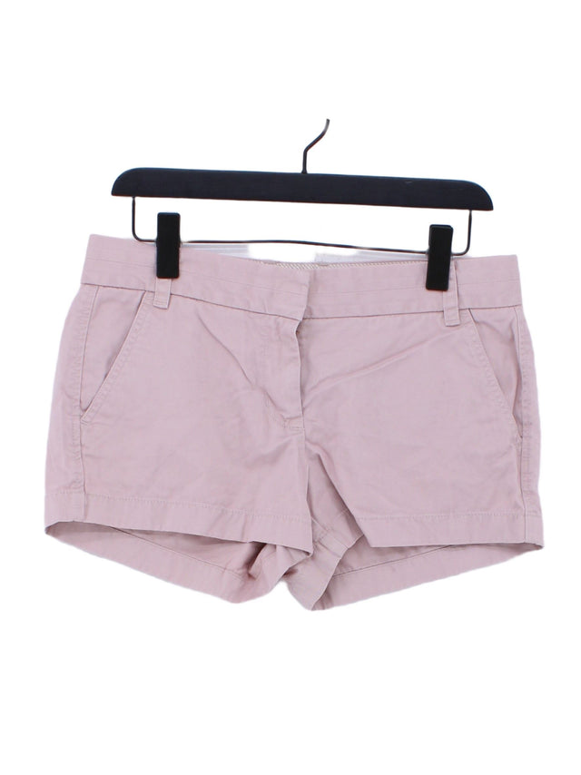 J. Crew Women's Shorts UK 10 Pink 100% Cotton