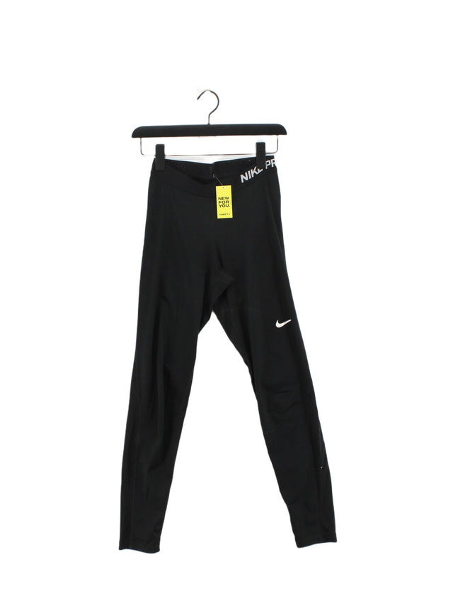 Nike Women's Leggings UK 6 Black 100% Polyester