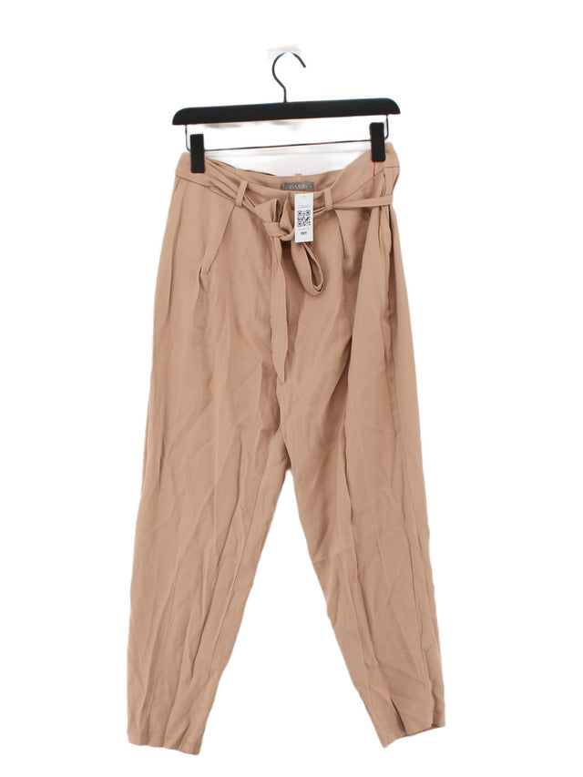 Oasis Women's Trousers UK 10 Tan Viscose with Polyester