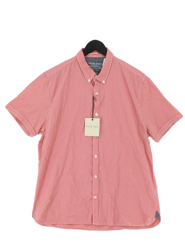 Racing Green Men's Shirt XL Pink 100% Cotton