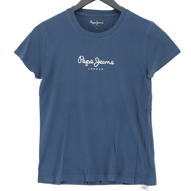 Pepe Jeans Women's T-Shirt XS Blue 100% Cotton