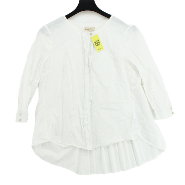 Phase Eight Women's Blouse UK 10 White Cotton with Polyester