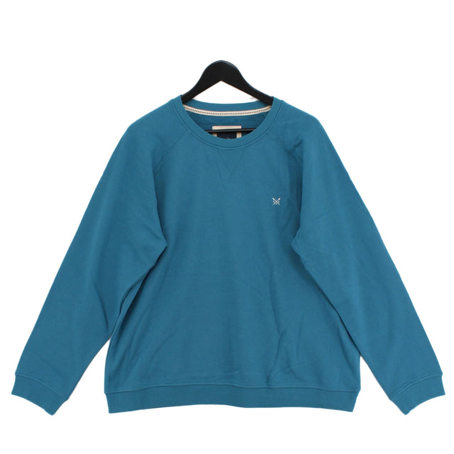 Crew Clothing Women's Jumper UK 18 Blue 100% Cotton