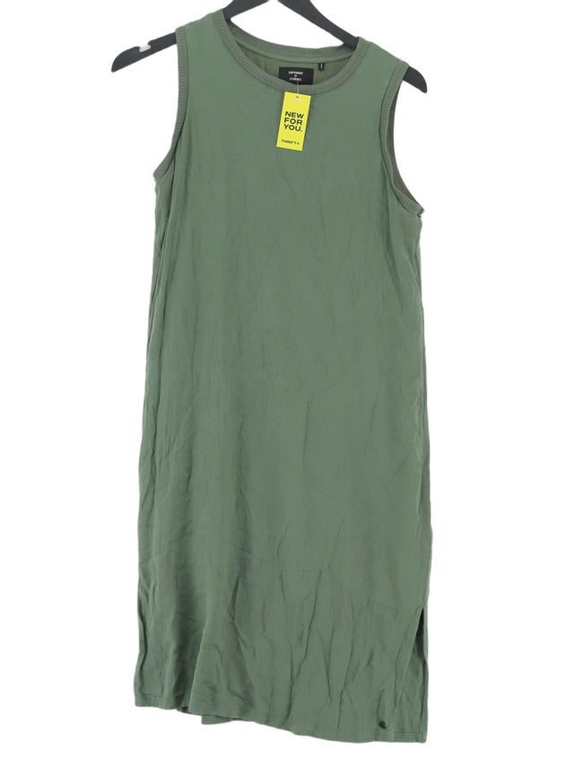 Superdry Women's Midi Dress UK 10 Green 100% Viscose