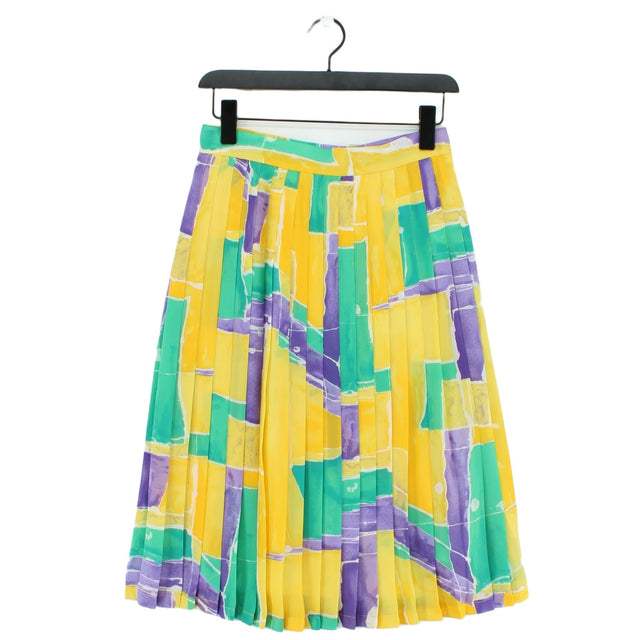 Jacques Vert Women's Midi Skirt UK 12 Yellow 100% Polyester