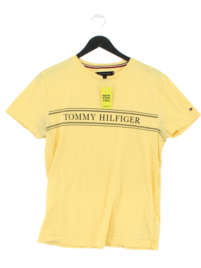 Tommy Hilfiger Men's T-Shirt M Yellow 100% Cotton
