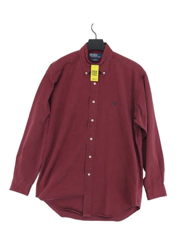 Ralph Lauren Men's Shirt S Red 100% Cotton