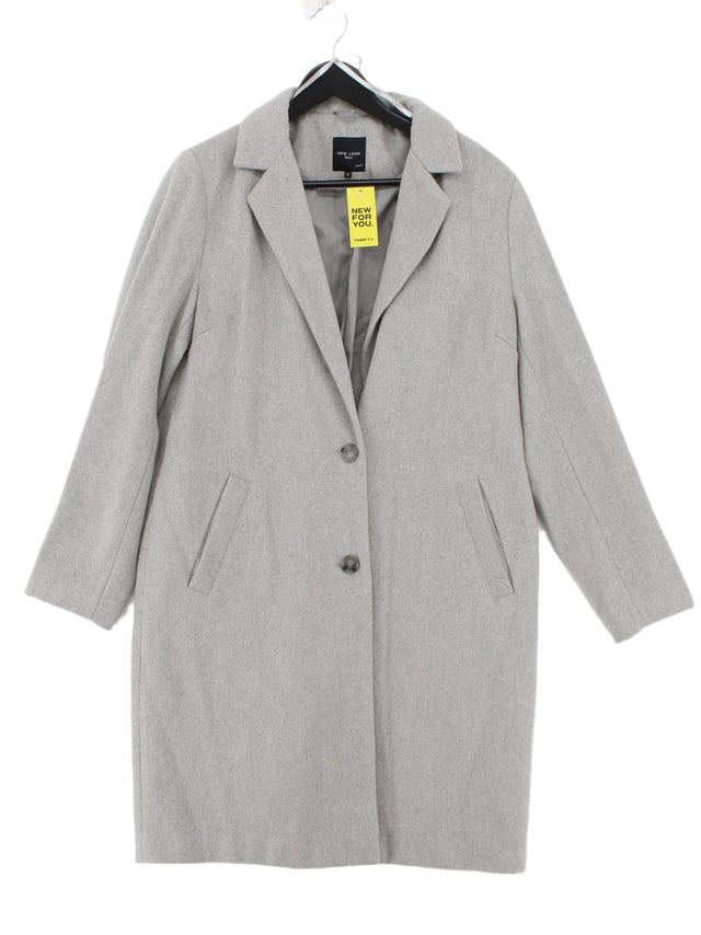 New Look Women's Coat UK 12 Grey
