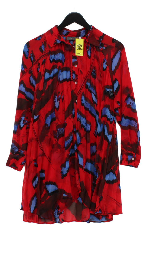 Mint Velvet Women's Midi Dress XS Red 100% Polyester