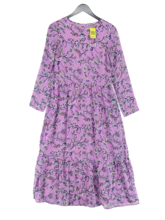 Pieces Women's Midi Dress XS Purple 100% Polyester