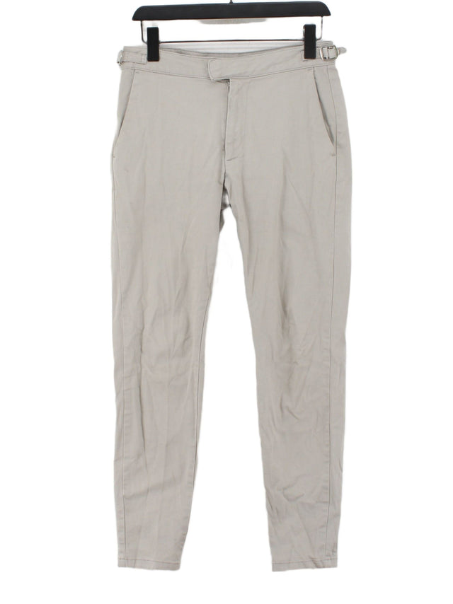Arne Men's Trousers W 30 in Grey Cotton with Elastane