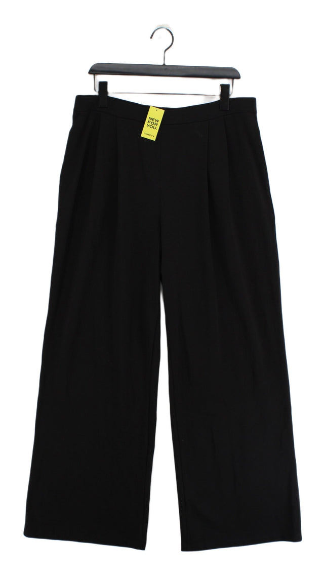 Saint + Sofia Women's Suit Trousers UK 12 Black Cotton with Elastane